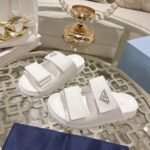 Prada Leather Strap Sandals White - Image 8