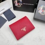 GIFT SET: PRADA CLEO BAG CHERRY RED & SAFFIANO SMALL WALLET RED - Image 5