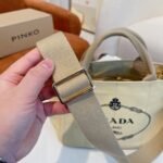 Prada Canapa Tote Canvas Bag In Beige 29Cm - Image 3