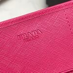 Prada Saffiano Leather Flap Long Wallet Dark Pink And Gold 19Cm 1Mh132 Zlp F061H - Image 3