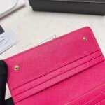 Prada Saffiano Lux Leather Flap Continental Dark Pink Wallet 19Cm - Image 4