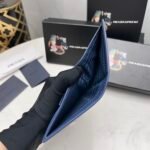 Prada Saffiano Leather Flap Small Wallet Bluette And Gold 10Cm 1Mv204 Qwa F0016 - Image 4