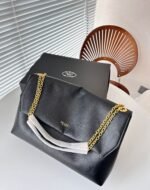 Prada Medium Leather Shoulder Bag Black 38Cm 1Bd367 2Cys F0002 V Ooo - Image 2