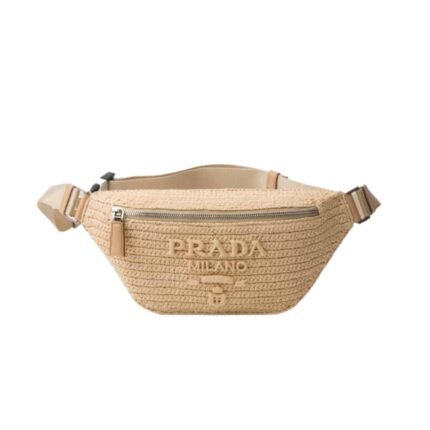 Prada Crochet Belt Bag Natural 30Cm 2Vl042 2M2T F0018 V Ooo