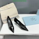 Prada Cleavage Nero Leather Pumps Black - Image 9