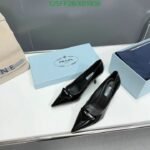 Prada Cleavage Nero Leather Pumps Black - Image 10