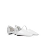 Prada Leather Ballet Flats White