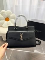 Saint Laurent Uptown Medium Leather Tote Bag Black 31Cm 6365430Sx0J1000 - Image 2