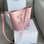 Celine Small Bucket Cuir Triomphe In Pink 18Cm - Image 2