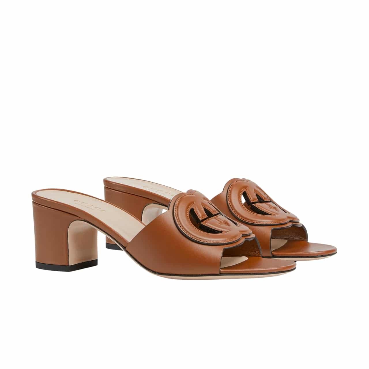 TBNB-1-11 Gucci Women’s Interlocking G Slide Sandal Brown 782413 Aaazg 2535 - Image 1