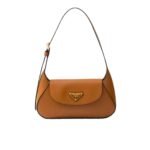 Prada Triangle Logo Shoulder Bag Caramel 24Cm