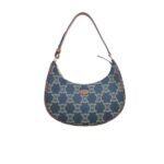 Celine Ava Triomphe Bag Half Moon In Denim Blue 25Cm