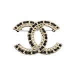 Chanel Metal And Chain Double C Brooch