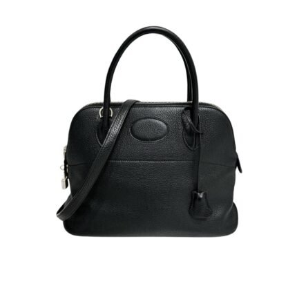 Hermes Bolide Taurillon Clemence Black 27Cm