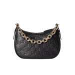 Gucci Gg Emblem Small Shoulder Bag Black 23Cm 815409 Aaeem 1000