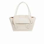 Bottega Veneta Arco Handbag Intrecciato Leather In White 20Cm