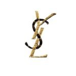 Saint Laurent Crocodile Brooch In Metal