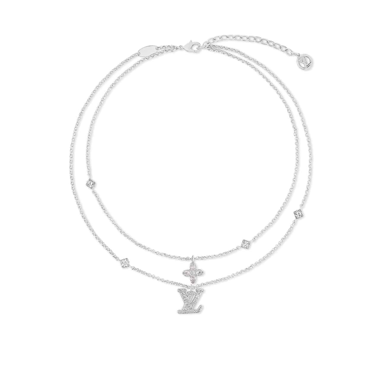 TBNB-75-1 Louis Vuitton Lady Lv Necklace Palladim M02515 - Image 1