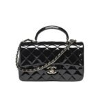 Chanel Mini Classic Handbag With Top Handle Black 20Cm As2431 B18237 94305