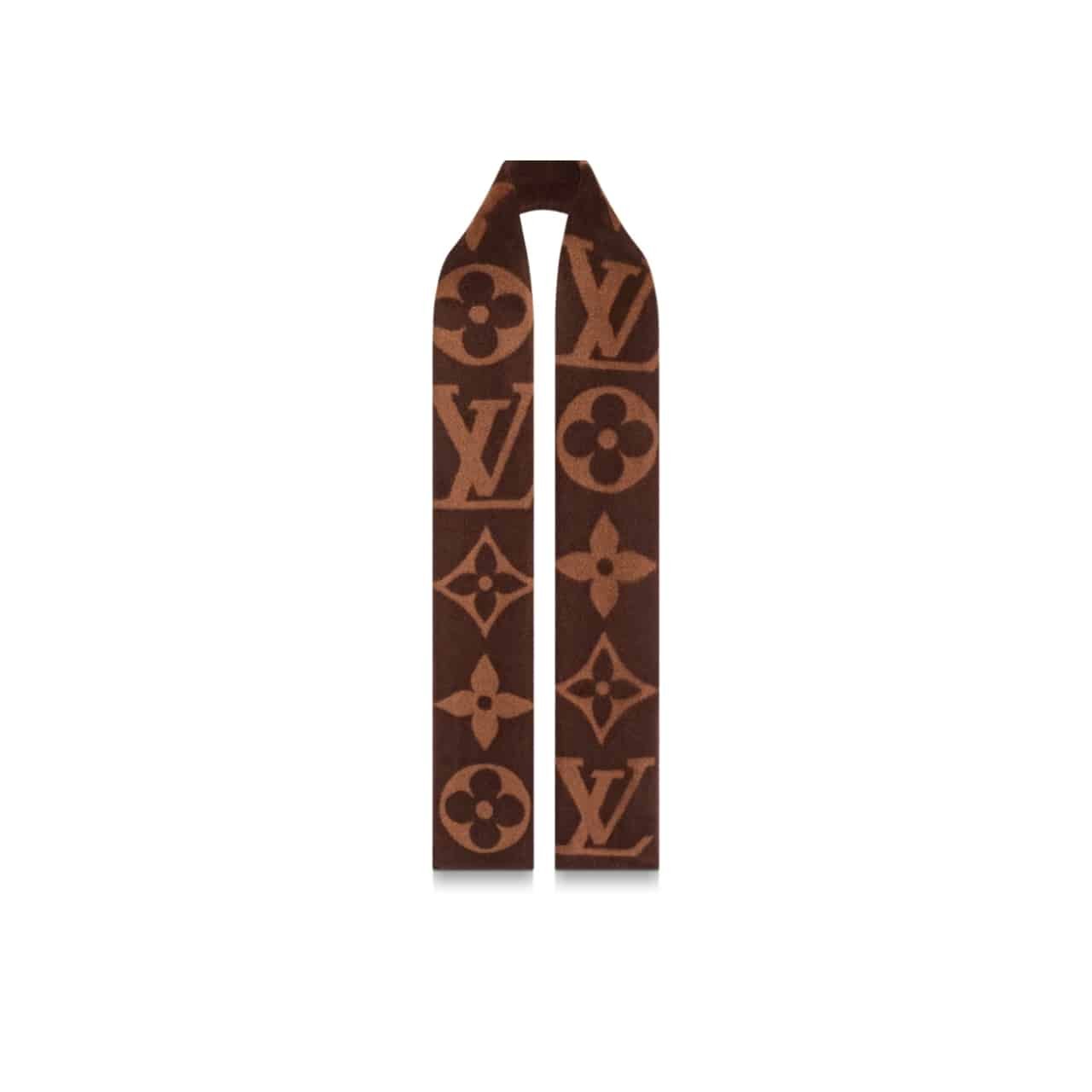 xr:d:DAF6MoGXHTU:129,j:648934824240805078,t:24012408 Louis Vuitton Sweet Dreams Scarf Brown M77379 - Image 1