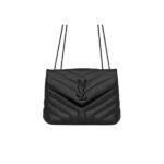 Saint Laurent Loulou Small Chain Bag In Matelassé Y Black Noir 23Cm 494699Dv7281000
