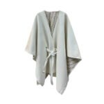 Fendi Poncho Camelia Wool And Cashmere White Fxx807Ayksf0Nh8