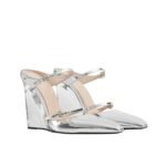 Gucci Women’s Wedge Mule Silver 828030 Aabu5 8106