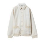 Miu Miu Garment Dyed Cotton Fleece Blouson Jacket Cream Mjl009 14Ru F0K74 S Ooo