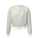 Louis Vuitton Monogram Brushed Knit Cardigan Champagne 1Ajfru
