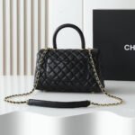 Chanel Medium Coco Handle Bag Black 26Cm - Image 3