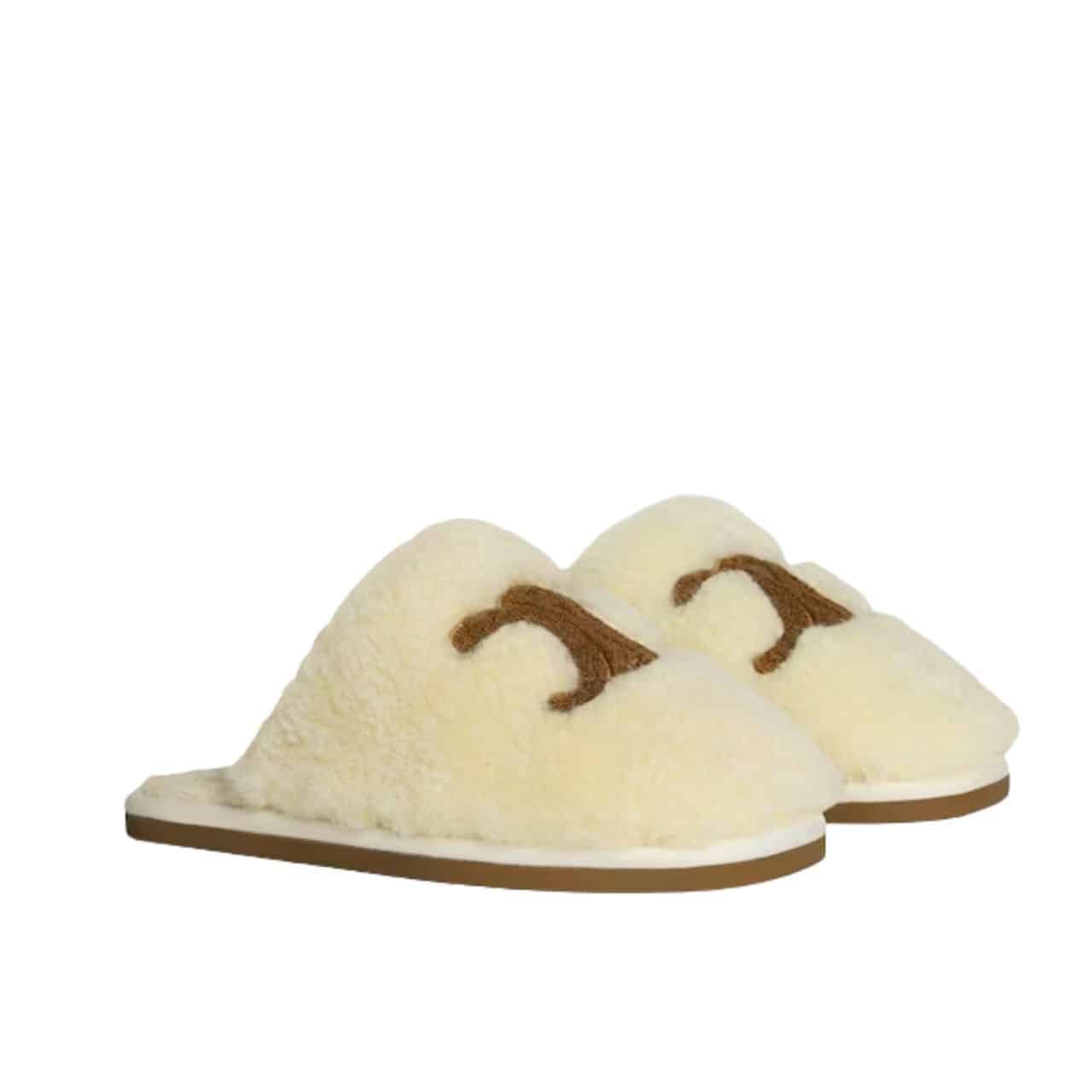 Thumbnail-17-3 Celine Georgia Slide In Shearling Beige 362133562C 02Bg - Image 1