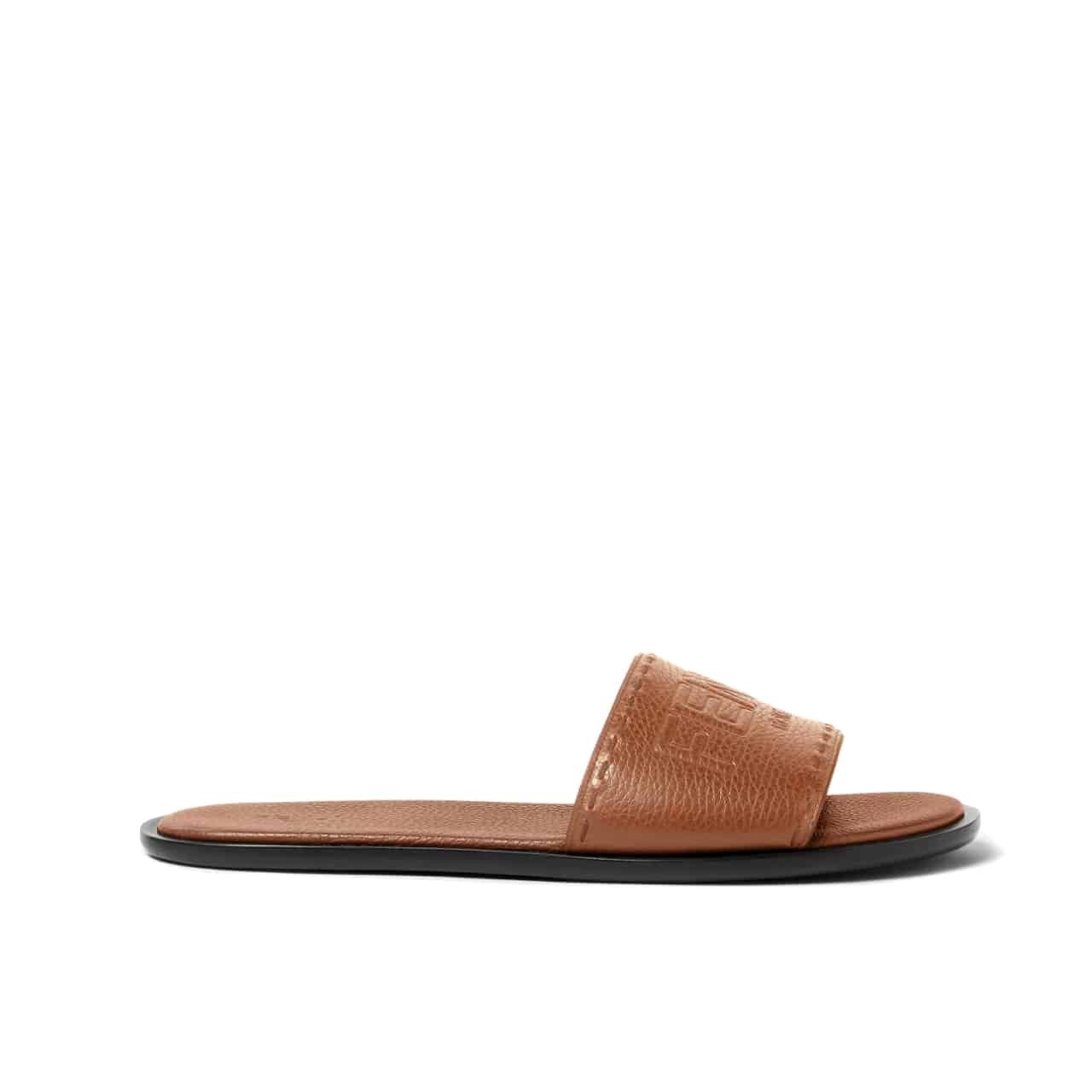 Thumbnail-18-2-4 Fendi Roma Leather Slides Brown 7X1753Aqxcf0Qb3 - Image 1