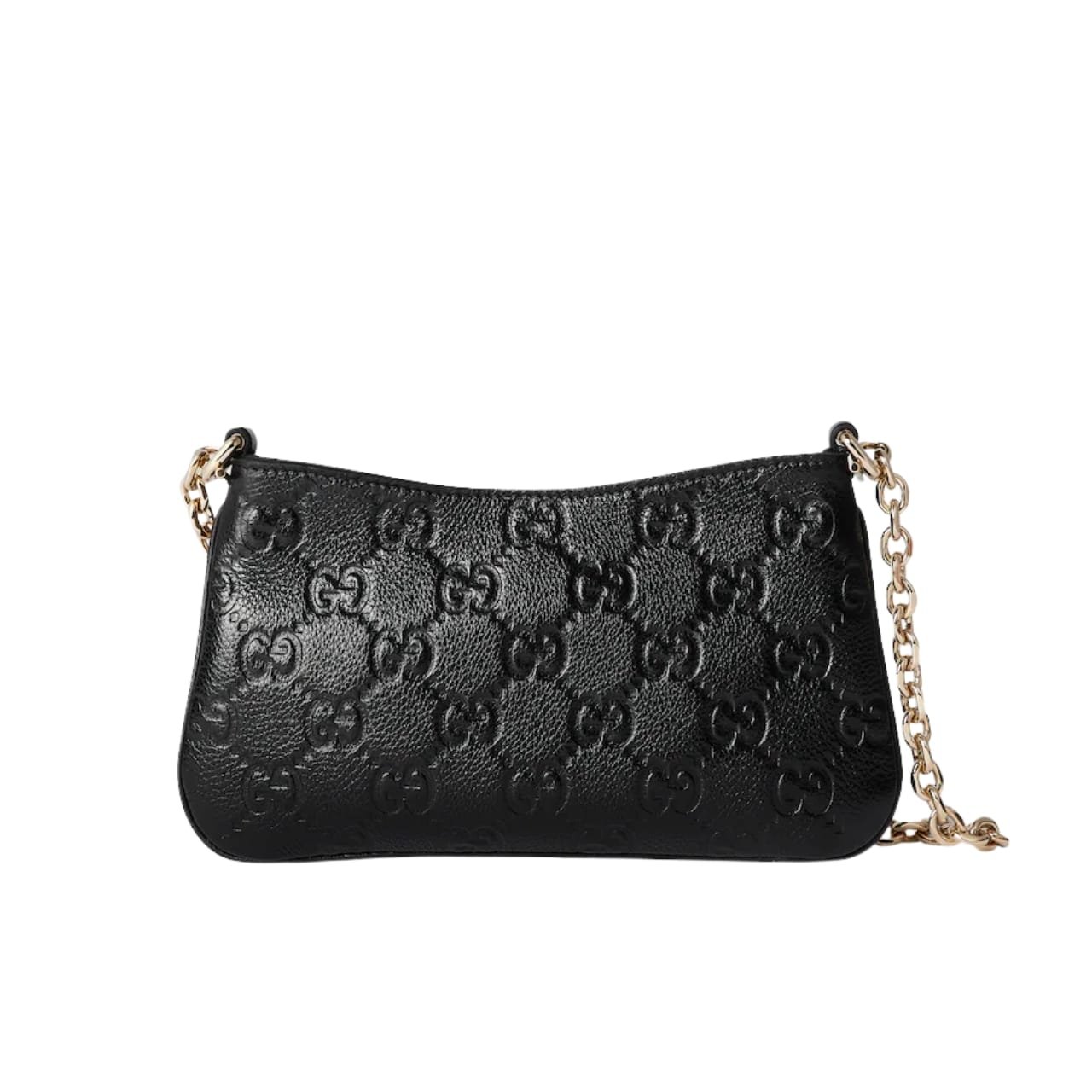 Thumbnail-19-15 Gucci Gg Emblem Super Mini Bag Black Gg Grainy Leather 23Cm 815278 Aaeem 1000 - Image 1