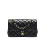Chanel Mini Classic Handbag Gold Tone Metal Black 20Cm A69900 Y04059 94305