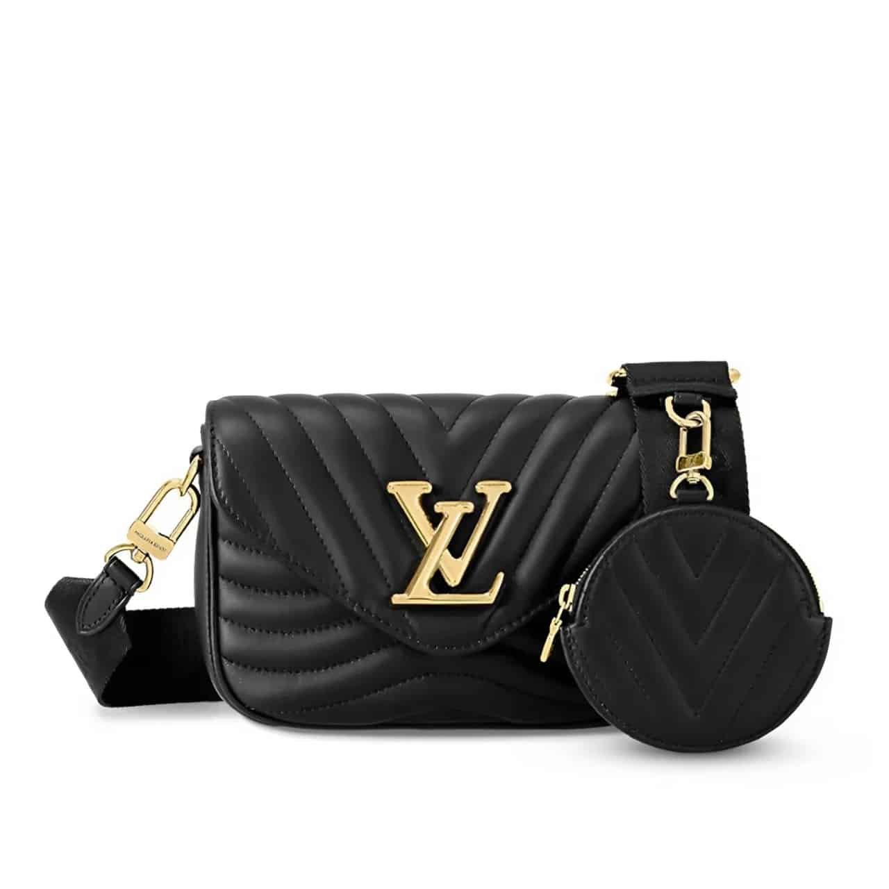 Thumbnail-2-2-2 Louis Vuitton New Wave Multi Pochette Black 19Cm M56461 - Image 1
