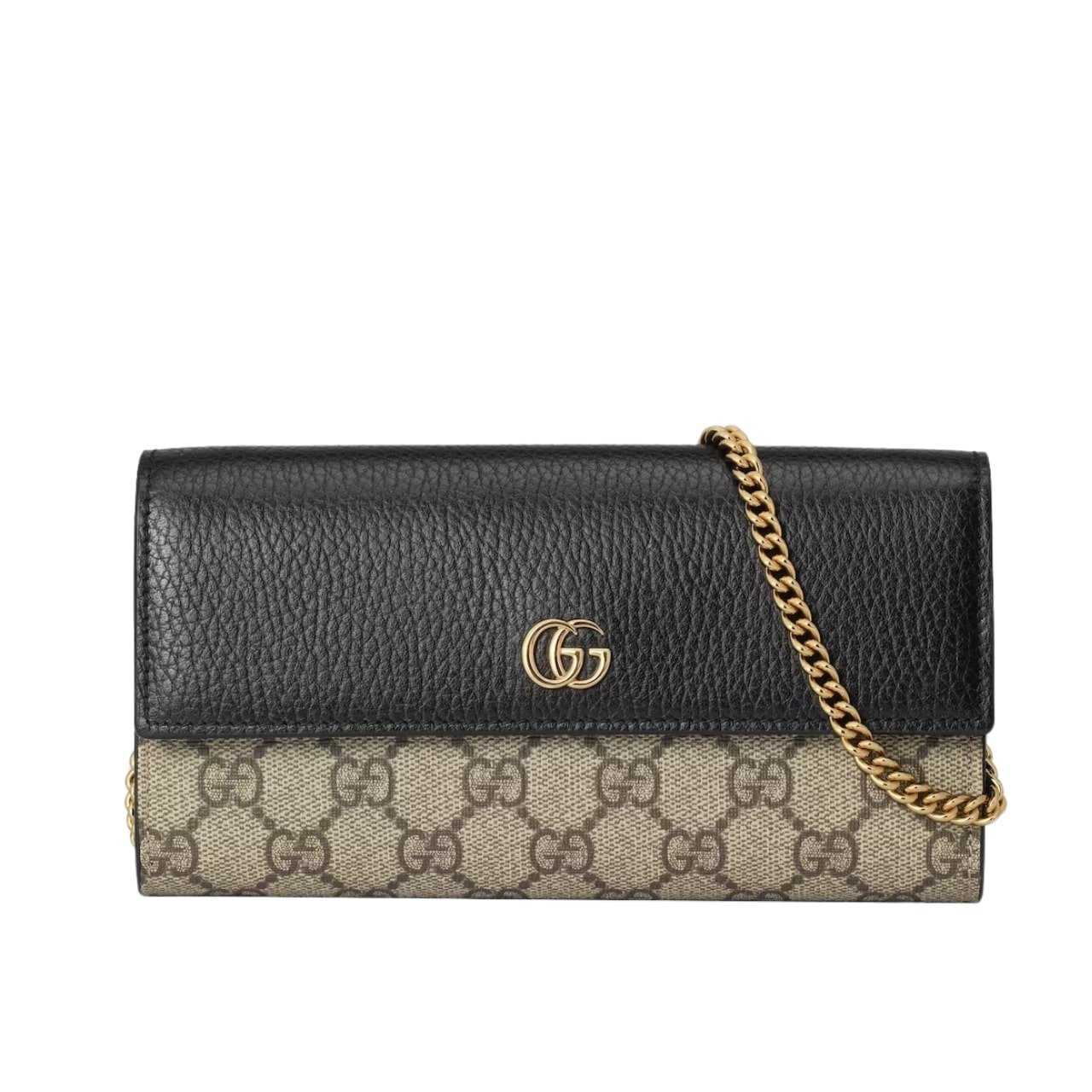 Thumbnail-28-3-2 Gucci Gg Marmont Bicolor Wallet On Chain Beige Ebony 19Cm 546585 17Wag 1283 - Image 1