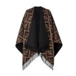 Fendi Ff Poncho Multicolor Wool And Cashmere Fxx715Aeowf0Qt1