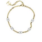 Chanel Choker Metals And Stone Grains Gold Silver And Transparent Ab6444 B06011 Nc835