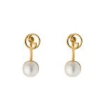 Gucci Blondie Resin Pearl Earrings In Yellow Gold Tone Metal 797497 Jcf27 8062