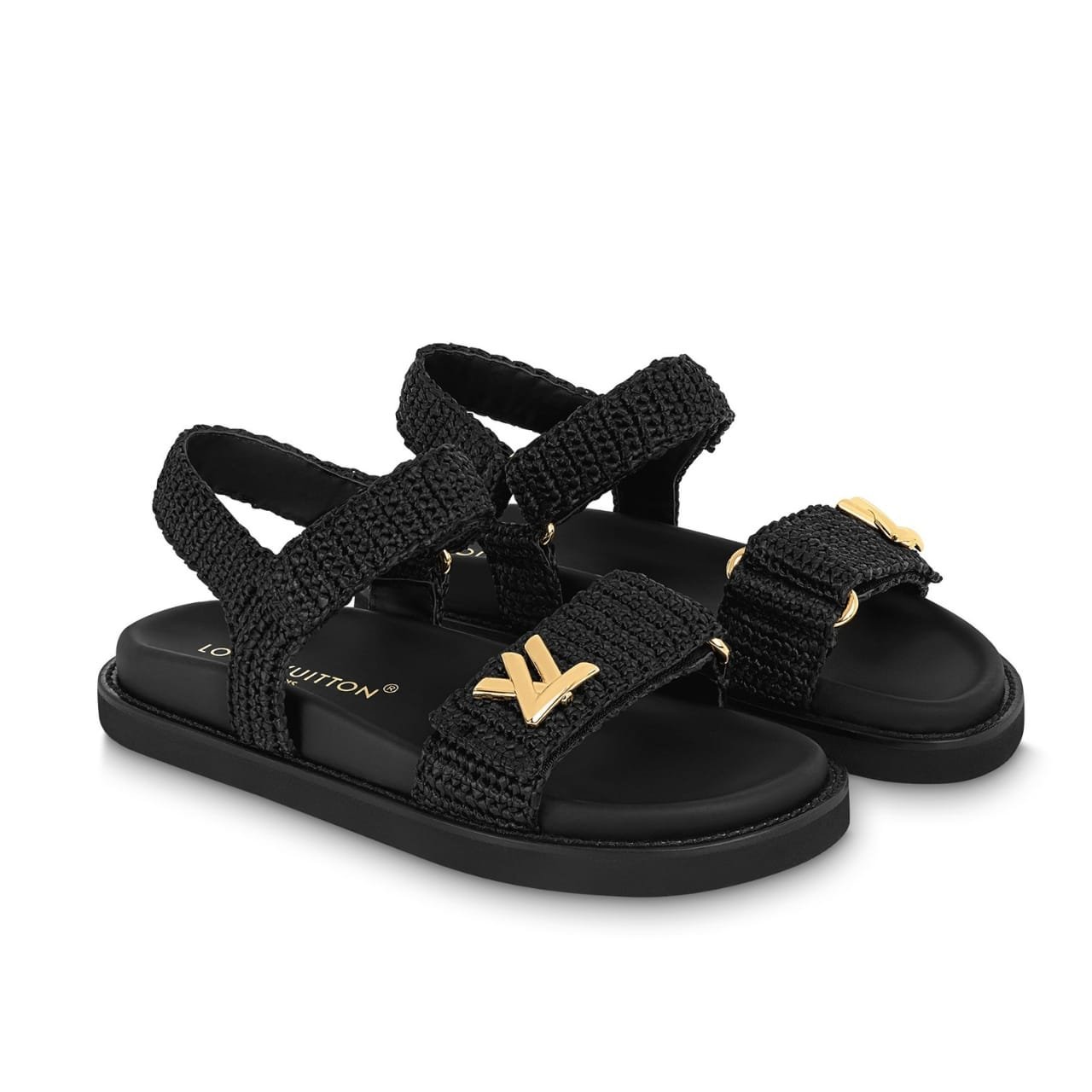 Thumbnail-53-6 Louis Vuitton Sunset Flat Comfort Sandal Black 1Abhfz - Image 1