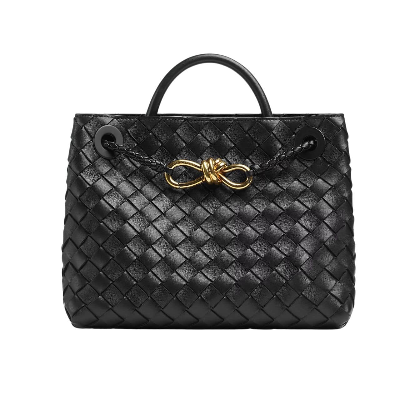 Thumbnail-56 Bottega Veneta Small Andiamo Gold Finish Black 25Cm 766014Vcpp11139 - Image 1