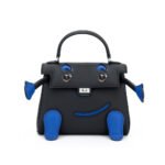 Hermes Kelly Doll Horseshoe Quelle Idole Black Bleu 17Cm