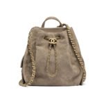 Chanel 25 Medium Size Backpack Gold Metal Brown 23Cm As5600 B18799 Nacaa