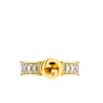Gucci Blondie Wide Crystal Ring Gold 837231 JAAHV 8062
