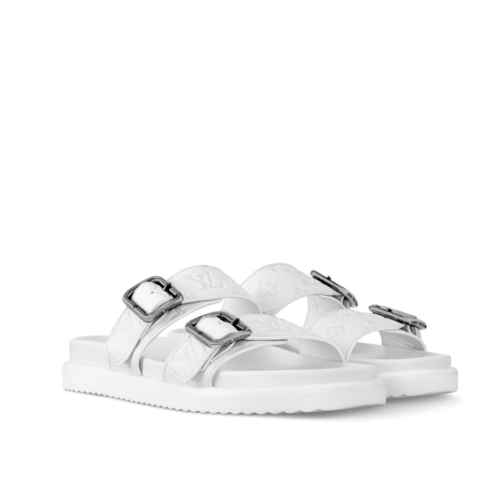 Thumbnails-Emlina-4-5 Louis Vuitton LV Venice Mule White 1AHSIX - Image 1
