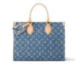 Louis Vuitton New Lv Remix Onthego Mm Denim Blue 35Cm M46871