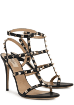 Valentino Garavani Rockstud Leather Sandals Black - Image 3