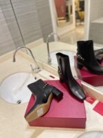 Valentino Garavani Rockstud Nappa Ankle Boot Black 1W2S0Fh5Nap 0No - Image 5