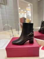 Valentino Garavani Rockstud Nappa Ankle Boot Black 1W2S0Fh5Nap 0No - Image 7