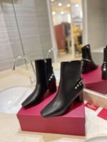 Valentino Garavani Rockstud Nappa Ankle Boot Black 1W2S0Fh5Nap 0No - Image 9